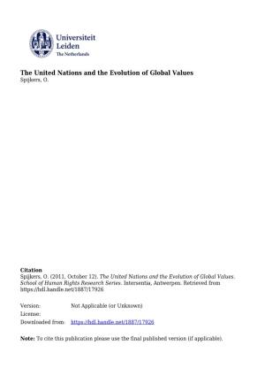 United Nations Decision Making As Value - Based Decision Making