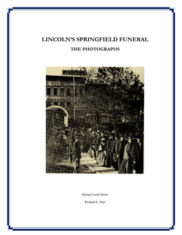 Lincoln's Springfield Funeral: The