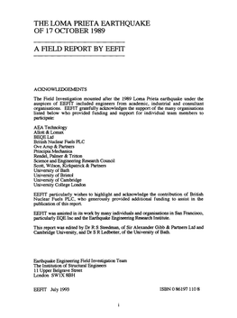 The Loma Pneta Earthquake a Field Report by Eef'it