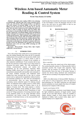 Wireless Arm Based Automatic Meter Reading & Control System