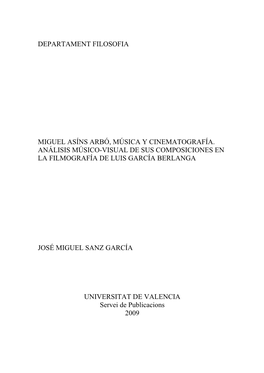 Departament Filosofia Miguel Asíns Arbó, Música Y