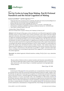 Fictional Narratives and the Social Cognition of Mating