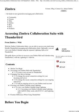 Zimbra Collaboration Suite with Thunderbird - Zimbra :: Wiki