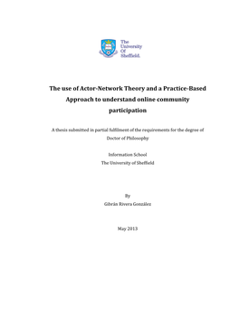 The Use of Actor-Network Theory and a Practice-Based Approach to Understand Online Community Participation