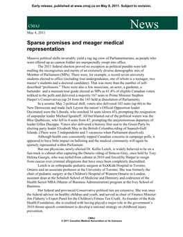 Sparse Promises and Meager Medical Representation