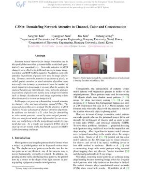 C3net: Demoiréing Network Attentive in Channel, Color and Concatenation