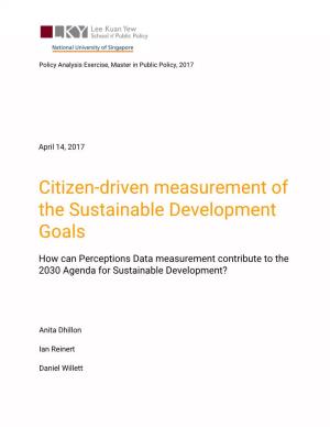 Citizen-Driven Measurement of the Sustainable Development Goals