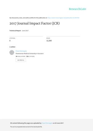 2017 Journal Impact Factor (JCR)