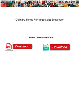 Culinary Terms for Vegetables Dictionary