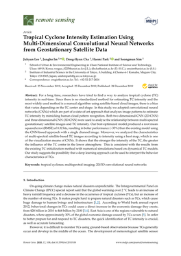 Tropical Cyclone Intensity Estimation Using Multi-Dimensional Convolutional Neural Networks from Geostationary Satellite Data