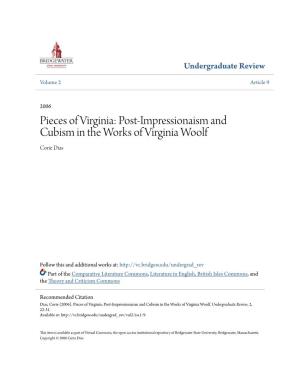 Post-Impressionaism and Cubism in the Works of Virginia Woolf Corie Dias