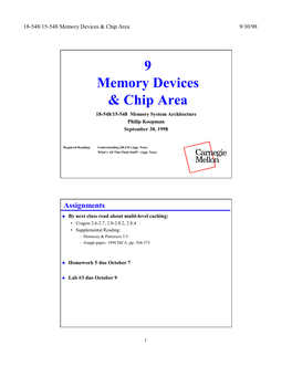 9 Memory Devices & Chip Area