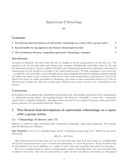 Equivariant Cohomology