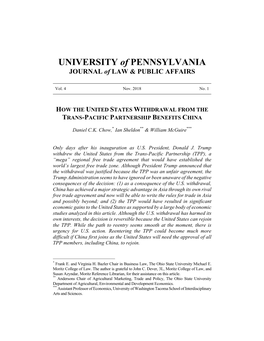 How the United States Withdrawal from the Trans-Pacific Partnership Benefits China