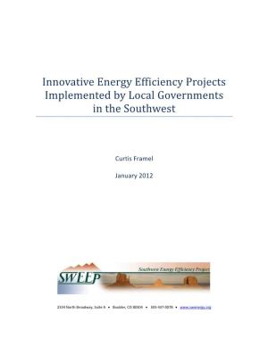 Innovative Energy Efficiency Projects Implemented by Local Governments in the Southwest