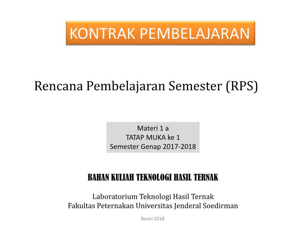 Kontrak Pembelajaran