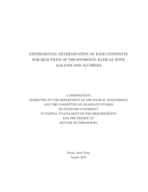 Pang, Genny (2012). Experimental Determination of Rate Constants For