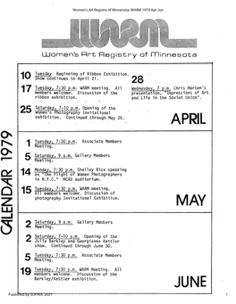 WARM Newsletter 1979 April-June