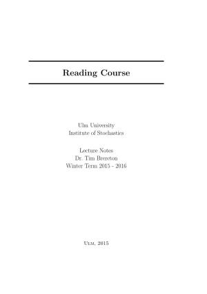 Reading Course