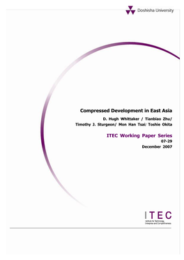 Compressed Development in East Asia