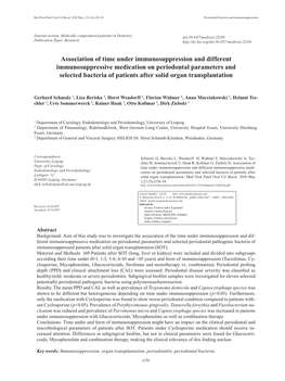 Association of Time Under Immunosuppression and Different