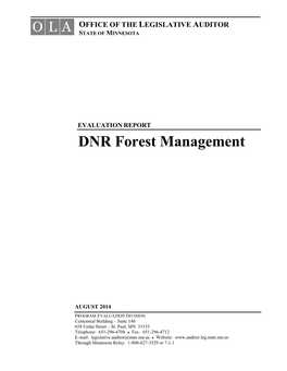 DNR Forest Management