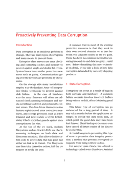 Proactively Preventing Data Corruption