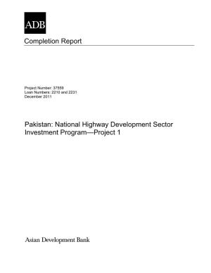 Pakistan: National Highway Development Sector Investment Program—Project 1