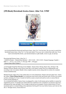 [395.Book] Download Jessica Jones: Alias Vol. 3 PDF