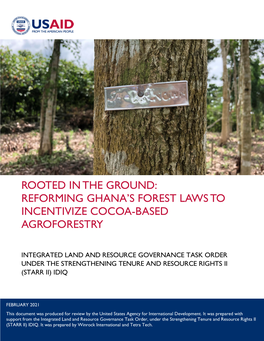 Reforming Ghana's Forest Laws to Incentivize Cocoa-Based Agroforestry
