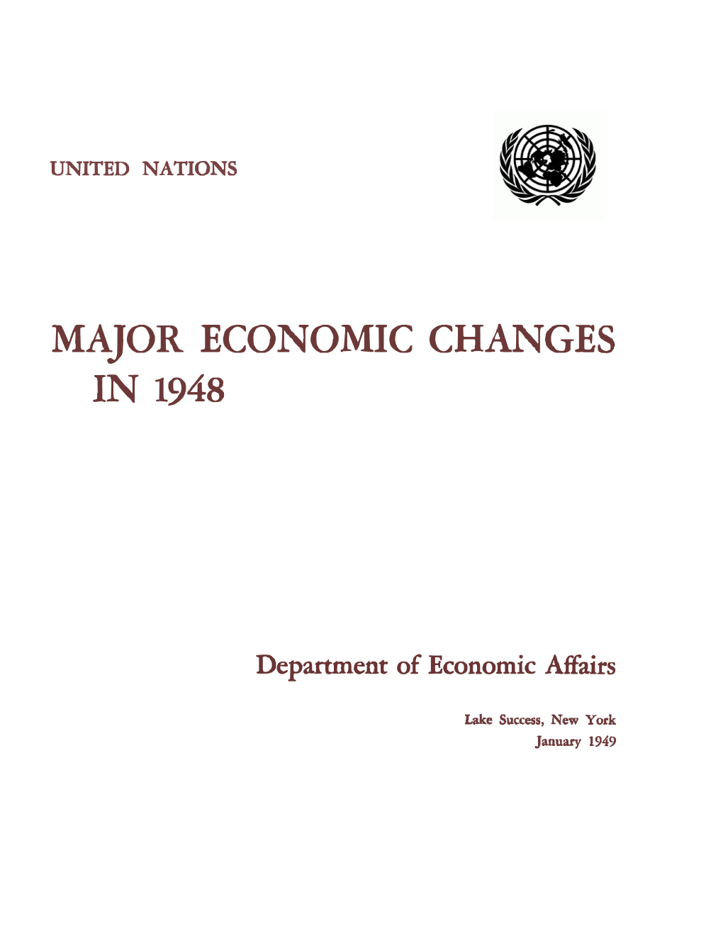 Major Economic Changes in 1948