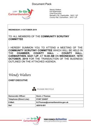 (Public Pack)Agenda Document for Community Scrutiny Committee, 16