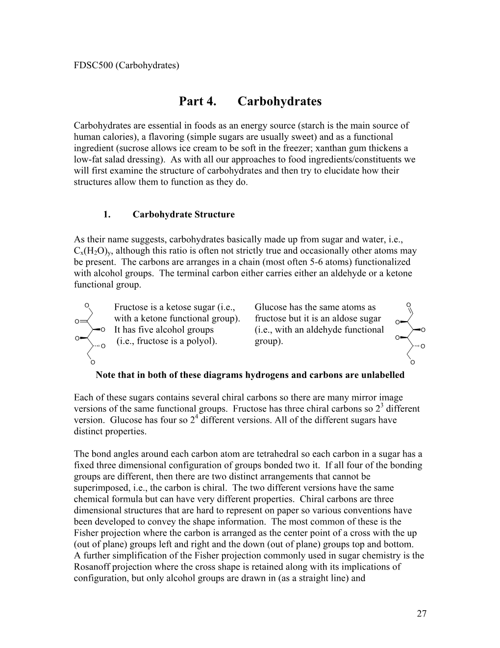 FDSC500 (Carbohydrates)