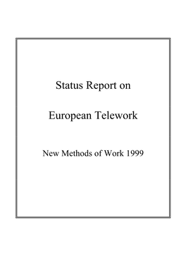 Status Report on European Telework
