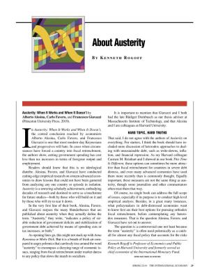 About Austerity