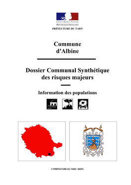 Commune D'albine Dossier Communal Synthétique Des Risques