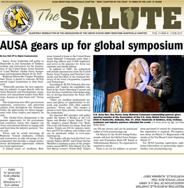 AUSA Gears up for Global Symposium Symposium Global for up Gears AUSA