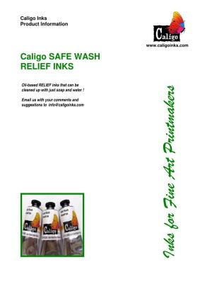 Caligo SAFE WASH RELIEF INKS