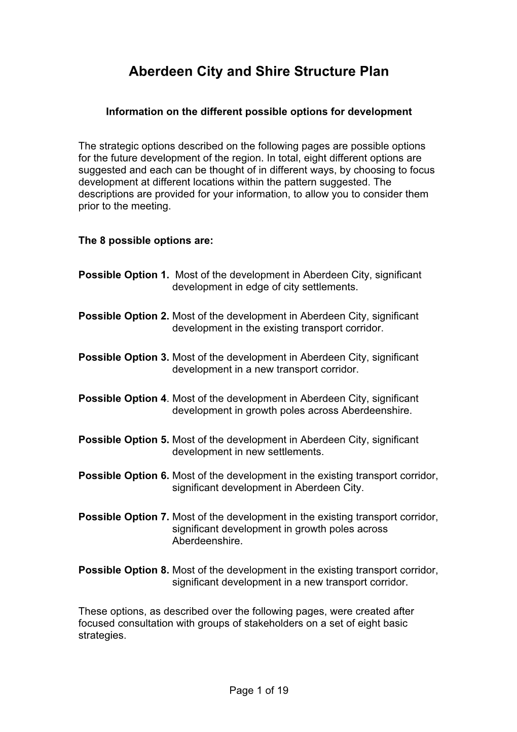 Aberdeen City and Shire Structure Plan