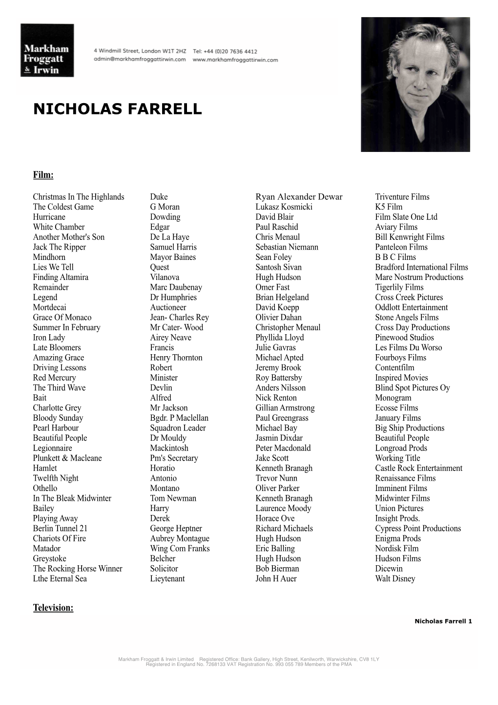 Nicholas Farrell