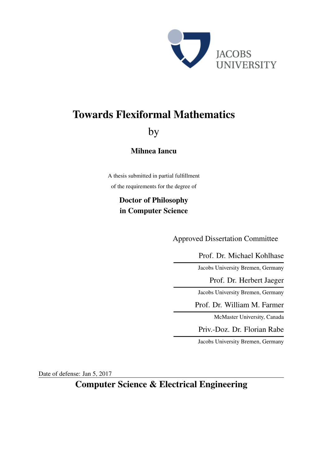 Towards Flexiformal Mathematics By