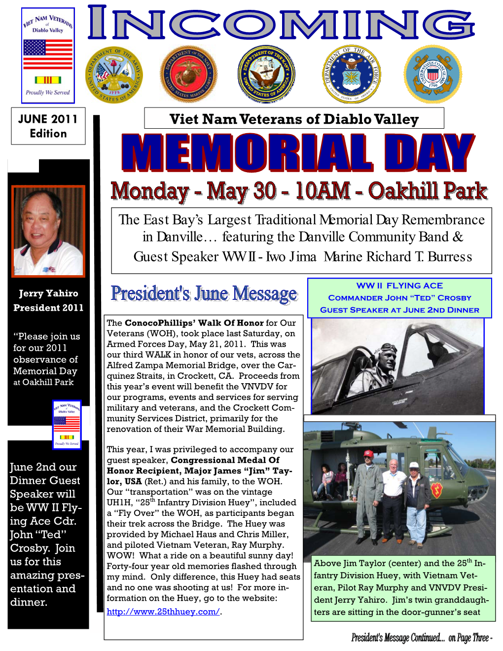 JUNE 2011 Viet Nam Veterans of Diablo Valley Edition