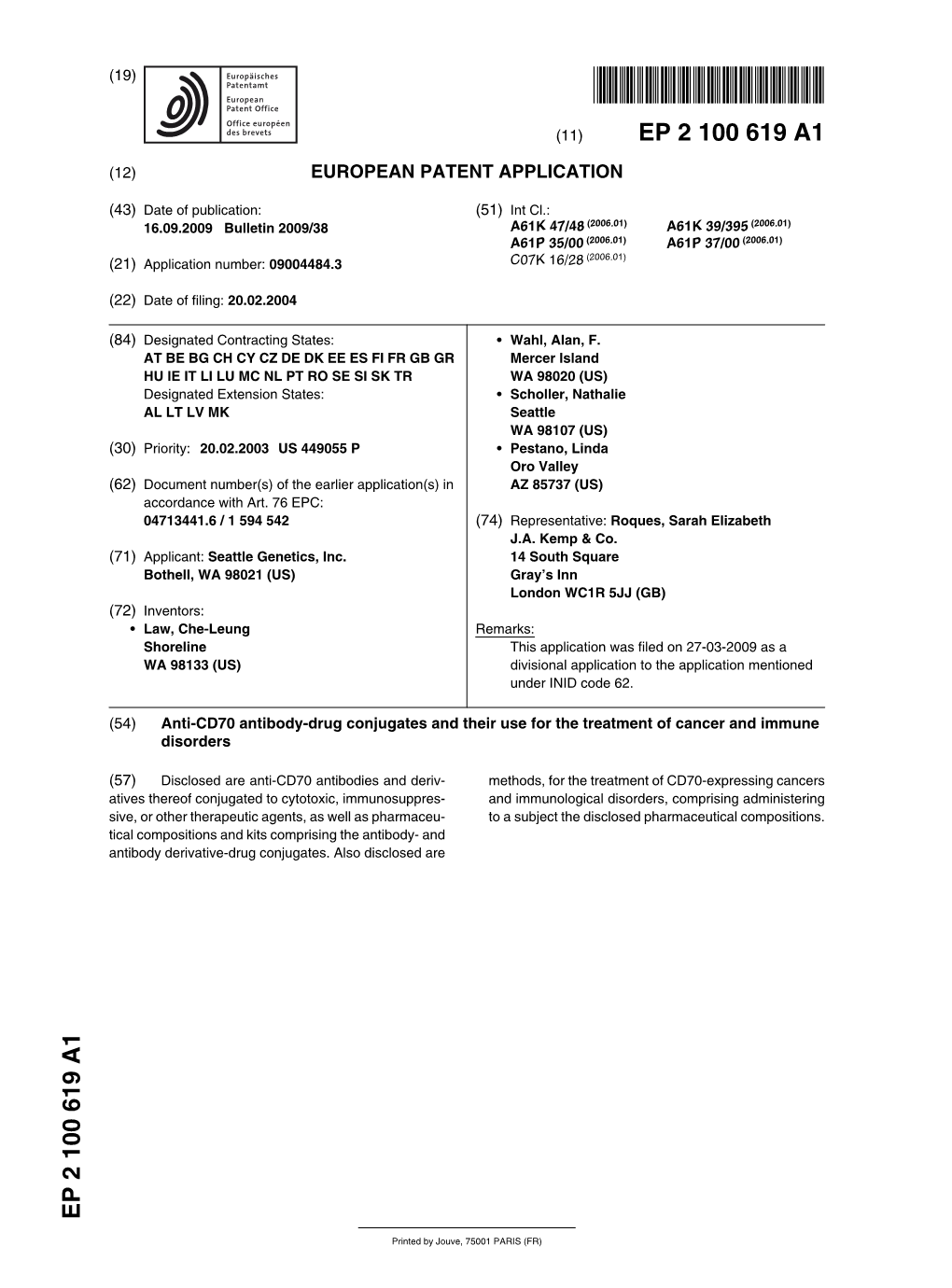 Anti-CD70 Antibody-Drug Conjugates and Their Use for the Treatment of Cancer and Immune Disorders