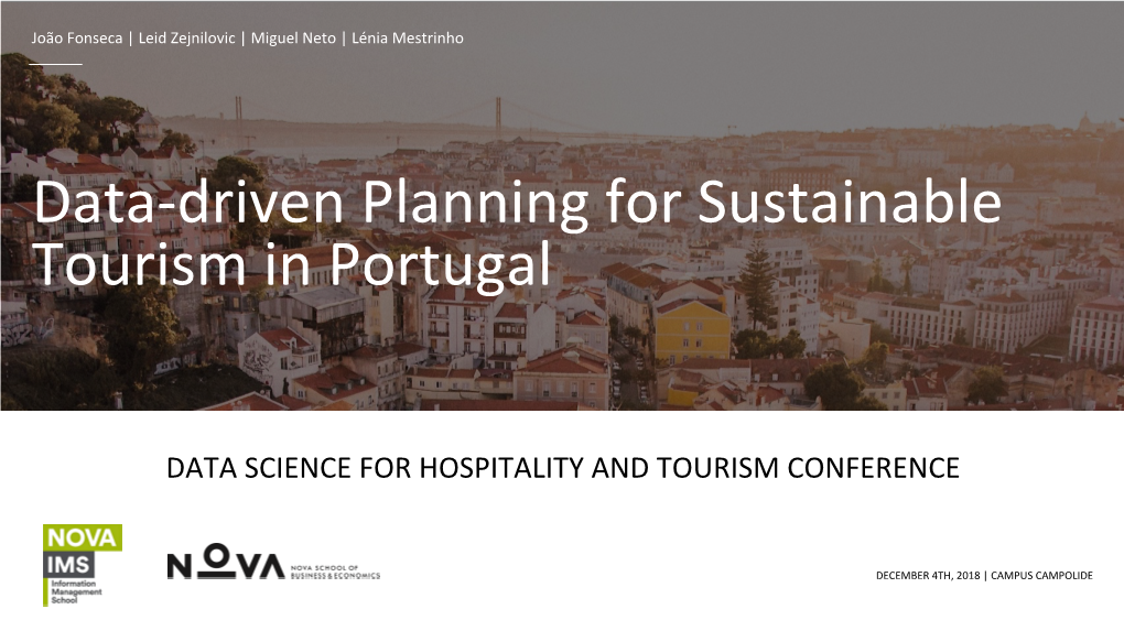 Data Science for Hospitality and Tourism Conference