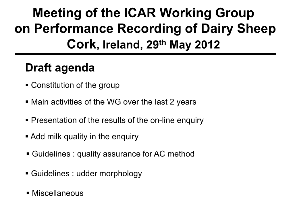 Milk Yield : Use in Stagnation of Simplified (AT Or AC) Methods % Simplified