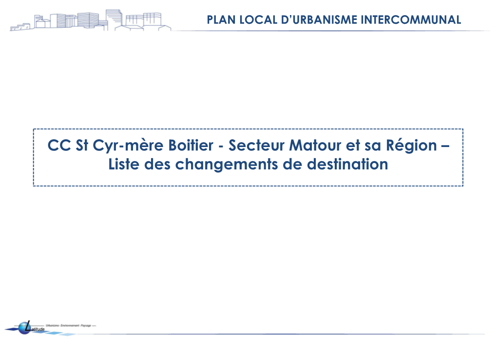 Secteur Matour Et Sa Région – Liste Des