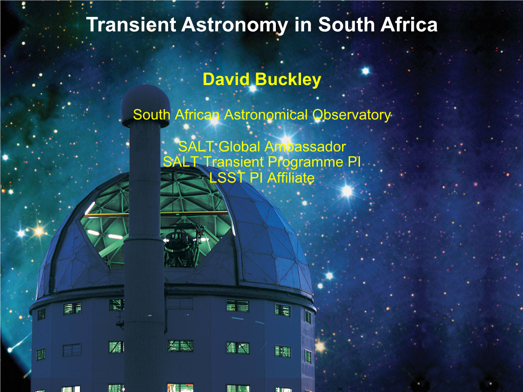 Transient Astronomy in South Africa