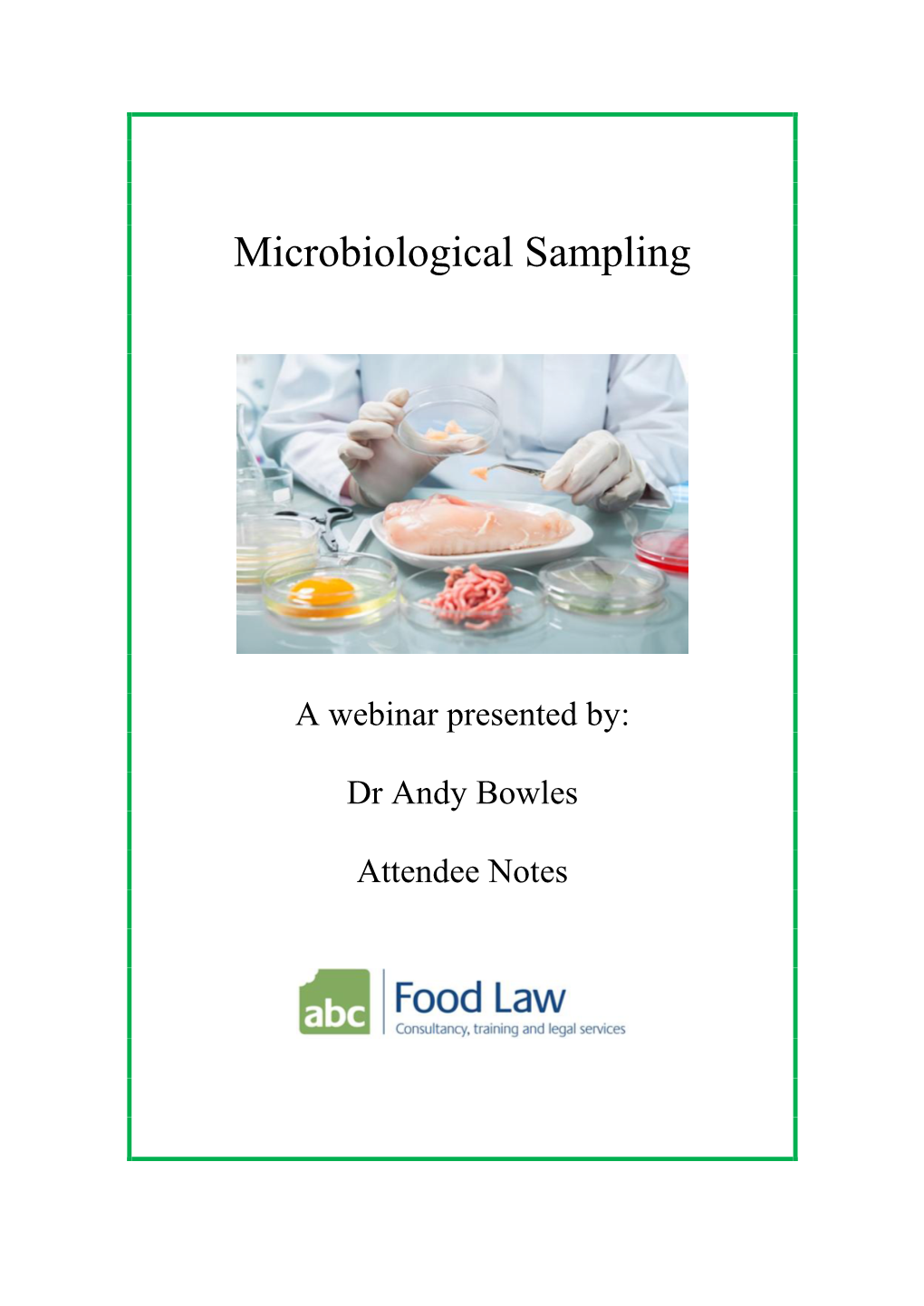 Microbiological Sampling