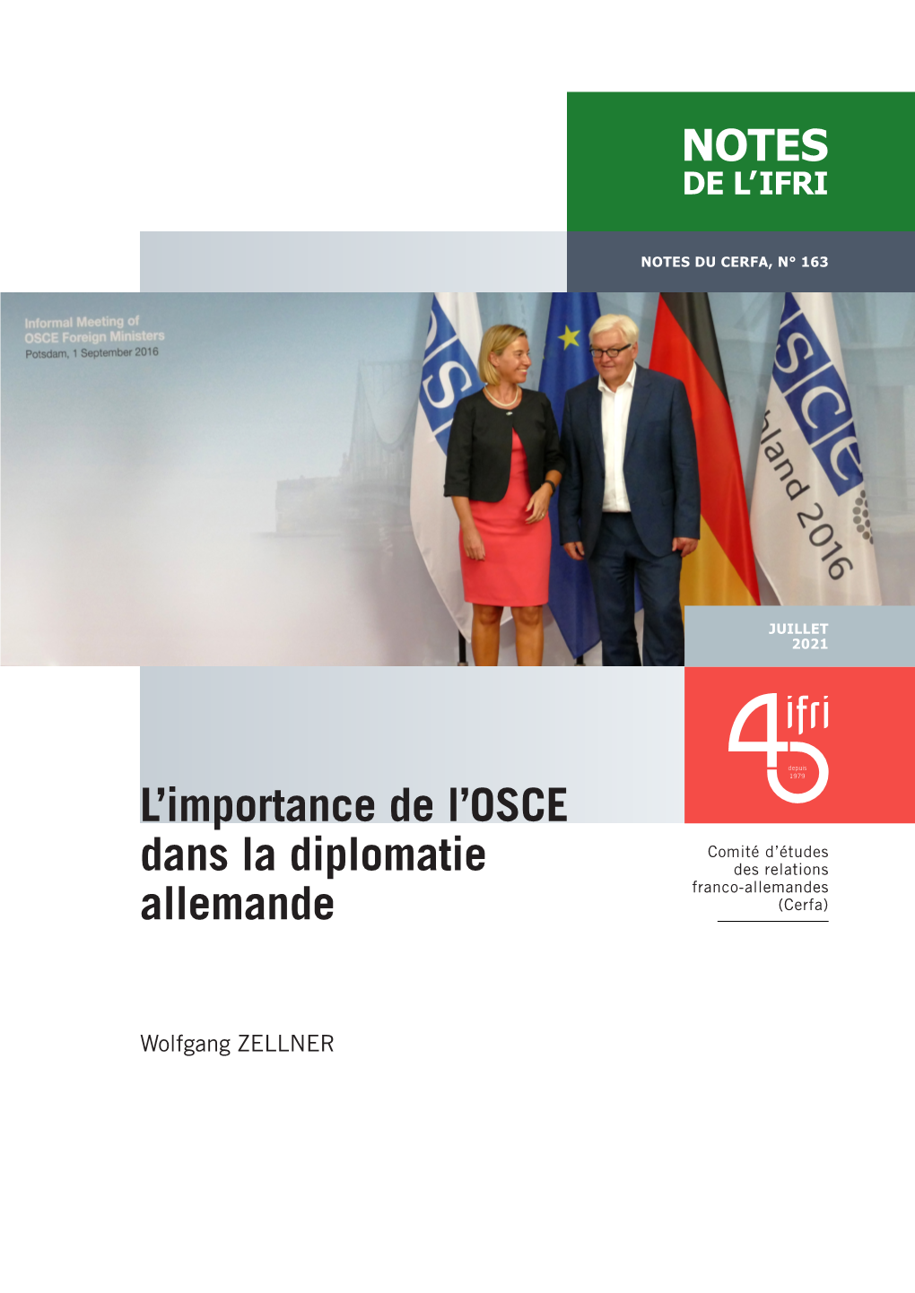 L'importance De L'osce Dans La Diplomatie Allemande