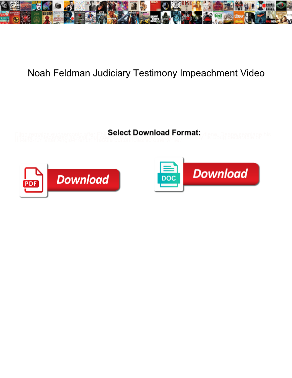 Noah Feldman Judiciary Testimony Impeachment Video